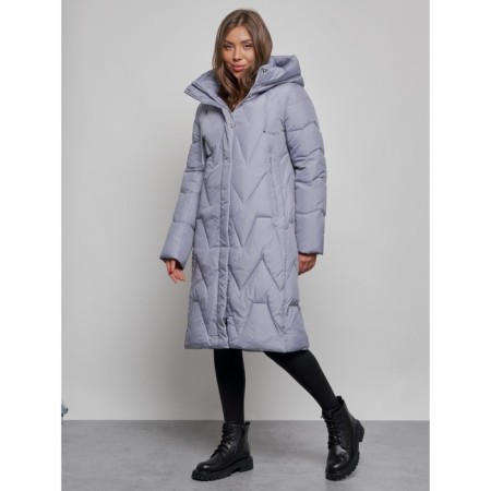 Coat insulated winter female, size 46, blue color-2