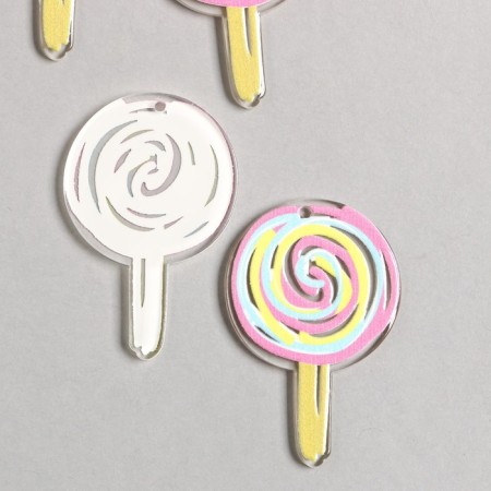 Decor for the creativity of acrylic "Children's drawing. Landier transparent" 4x2.5 cm