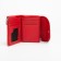 Women's wallet on the button, red color