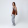 Shopper bag, outer pocket, brown color