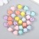 Plastic beads "heart with colored middle" gloss mix 20 g 1.2x1.2x0.8 cm