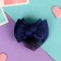 Hair machine "Bow" with a mesh for a bundle, D-10 cm, blue