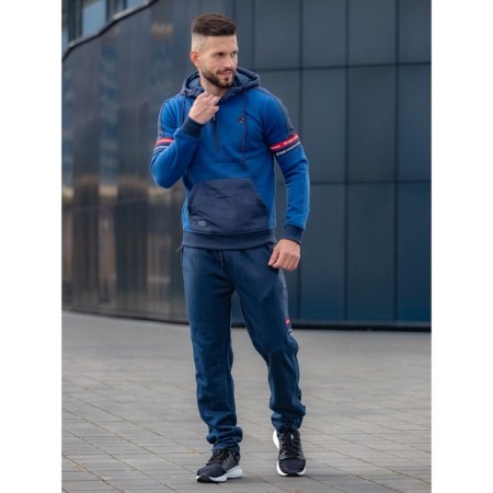 Sports costume men's ise, size 52, dark blue color, blue-1