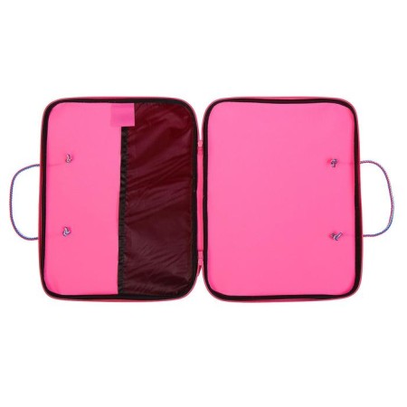 Folder with handles textile A4, 340 x 260 x 20 mm, "Office" 1Sh42 "Lux", inner pocket, pink-2