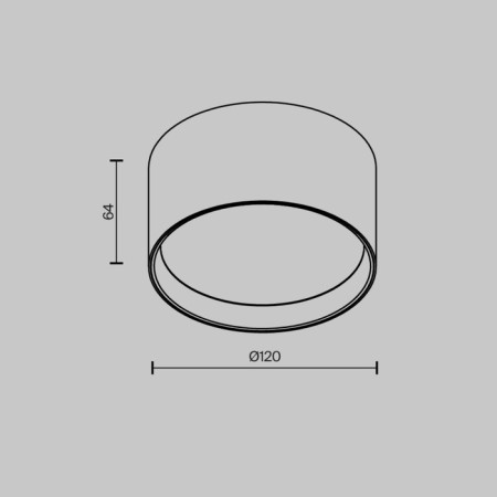 Technical C091CL-12W4K-BS GLARE, 120x120x64 mm ceiling lamp, LED, 12W, 670LM, 4000K, brass color-5