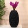 Vase for flowers "orchid" made of glass, black 35 x 20 x 20 cm