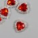 Decor for creativity Metal "Medalon Heart in Rhilizers" red 1.8x1.7 cm
