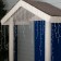 Garland "fringe" 3 × 0.9 m, IP44, UMS, white thread, 232 LED, blue glow, 220 V