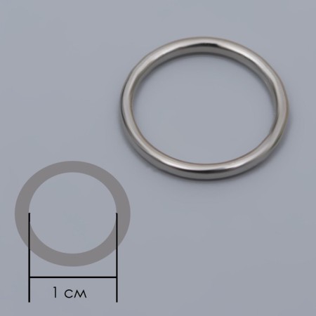 Step ring, metal, 10 mm, 20 pcs, silver color-1