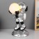 Sponel "Cosmonaut" LED from batteries silver 16x16x30.5 cm Risalux