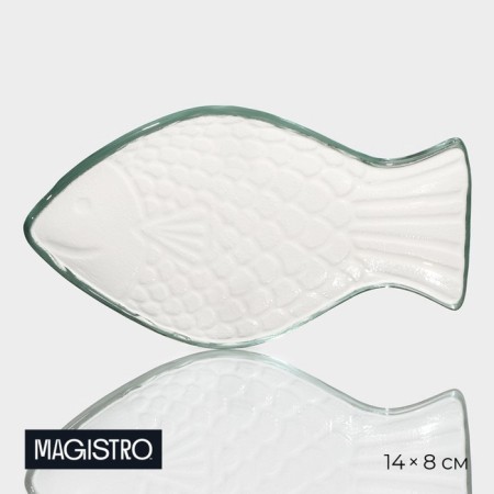 Glass Serving Magistro Glass "Avis. Fish ", 14 × 8 × 2.7 cm