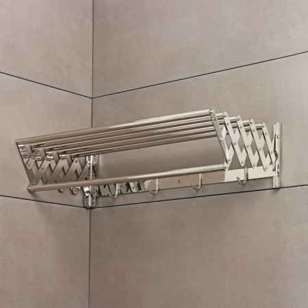 The shelf is sliding with the holder of towels, 4 hooks 14.5 × 12 (35) × 58.5 cm-3