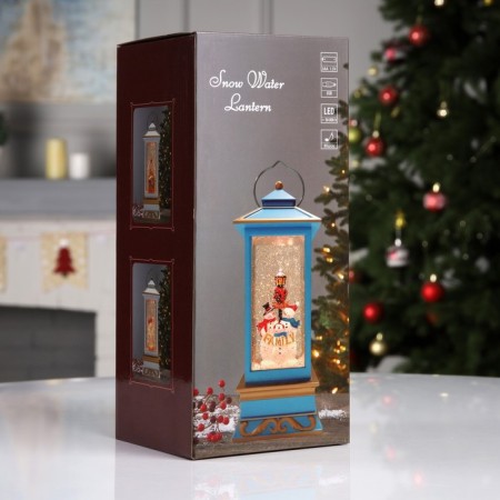 LED figure “Lantern with an angel” 10.5 × 26 × 10.5 cm, plastic, AAX3 batteries (not in the kit), USB, glow warm white-6