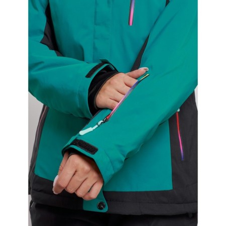 Ski jacket women, size 42, dark green color-4
