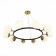 Suspended EVOLUCE lamp. Sle220403-10. Forli. 10x60 watts, E27, 90x90x18 cm, black color, brass