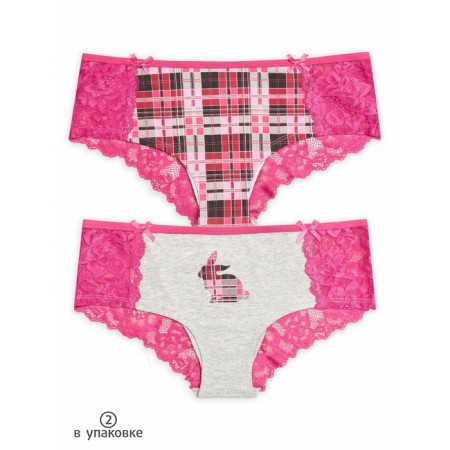 Women's cowards, size 42 raspberry color, gray, 2 pcs-2