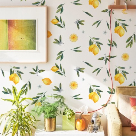 Stick plastic interior color "lemons" set 2 sheets 25x35 cm