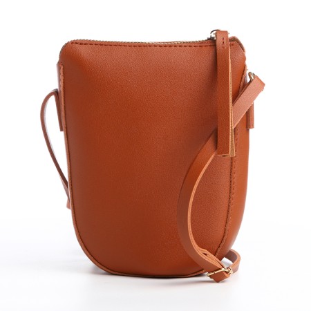 Bag Women's Cross-Bodi with a zipper, the color is red