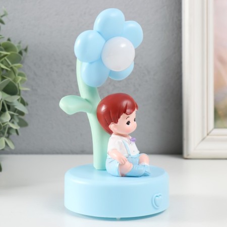 Souvenir Polystone Light "Baby/Baby at the Flower" MIX 14.5*8*8cm-2