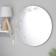Sakura mirror, with sandblasting graphics and fusing, wall, d = 60 cm