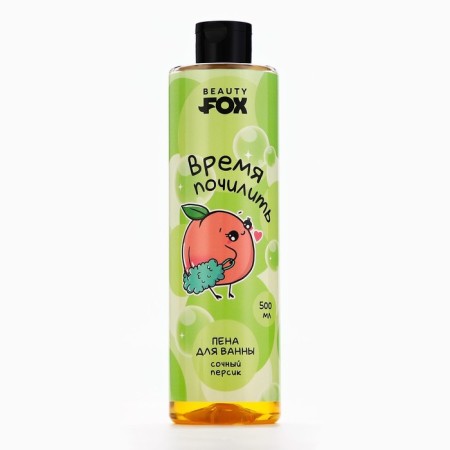 Bathtub foam, 500 ml, "time to clean", aroma juicy peach-1