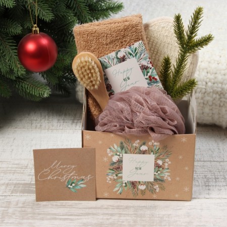 Set of Gift Ethel "New Year: Happy New Year" towel and accessories