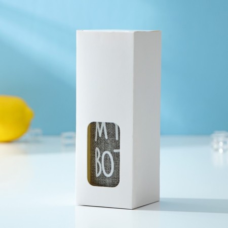 A glass bottle in a rattan case, 300 ml, h = 17 cm, mix color-8