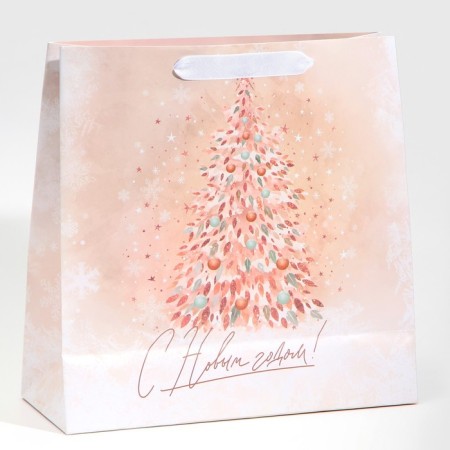 Laminated square “Pink”, 30 x 30 x 12 cm, new year-3
