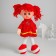 Soft toy "doll Sonya", in a dress, color mix