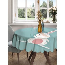 The tablecloth on the table “Belly in love with a ball”, round, Saten, d = 150 cm