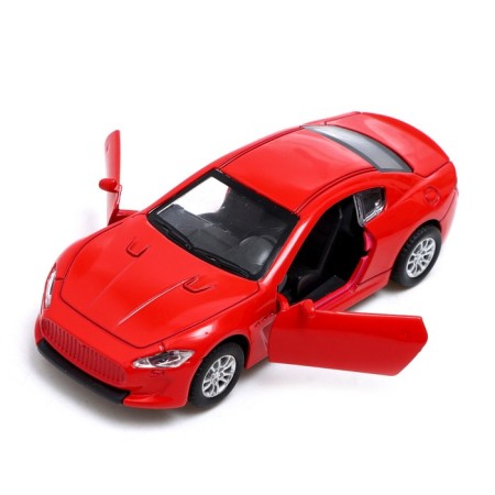 Metal “coupe”, inertia, light and sound, 1:32, doors open, red color red-3