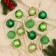 Set of balls plastic D-6 cm, 12 pcs "Agnet" stripes, green