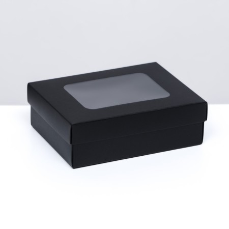 The box is folding, the lid is, with the window, black, 16.5 x 12.5 x 5.2 cm-1