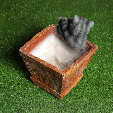 Figure Kashpo "Box with kittens" 16x18x20cm-2