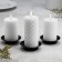 Set of candlesticks Metal "Lotus", 7.5x2 cm, 3 pieces, black