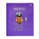 A notebook of 60 sheets, in a cage, on the bracket, fashion Creative, cover coated cardboard, glossy lamination, mix