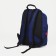 A backpack with a zipper, Rise, 2 external pockets, a laptop department, blue color
