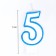 Candle for cake the number "5", tone rim, 7 cm, mix
