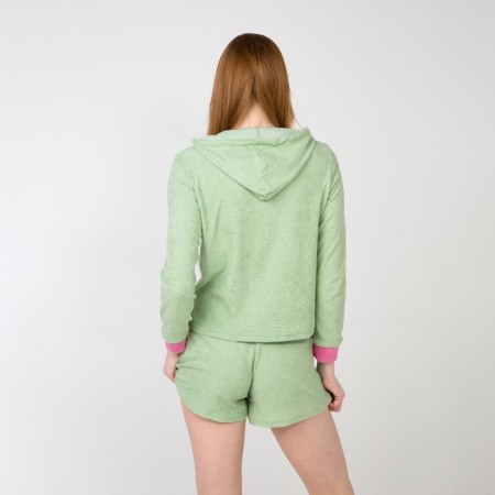 Women's costume (sweatshirt and shorts), peppermint color, rn 50-5