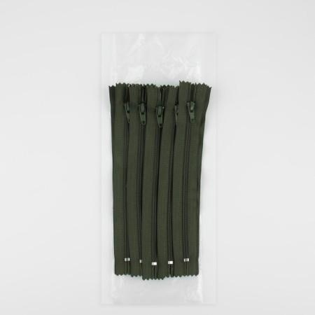 Lightning "Spiral", No. 4, non -proceeding, castle machine, 18 cm, khaki color-2