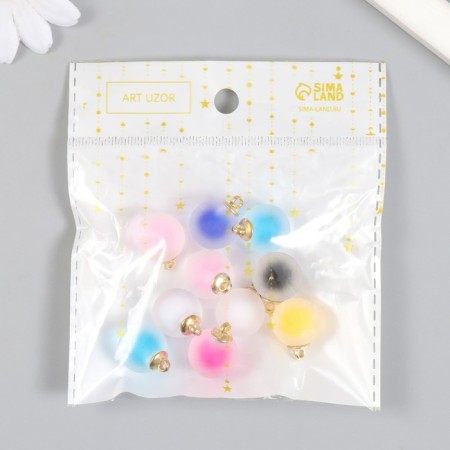 Acrylic Sharl Suspension "Matte Matute Multi -colored 2.1x1.6 cm-3