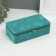 Casket to the leatherette for jewelry "velvet leather" sea water 10x18x6 cm