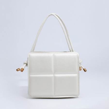 Bag Cross-Bodi with a zipper, white color