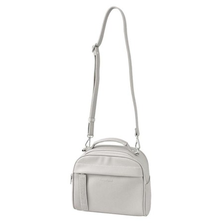 Bag Women's claim. Kozh, lightning, gray color-1