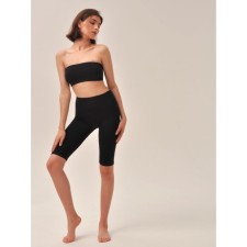 Велосипедки женские в рубчик Short Leggings Rib, размер 46-48, цвет чёрный