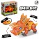 Dinobot robot reacts to touch, light and sound effects, metallic, orange color