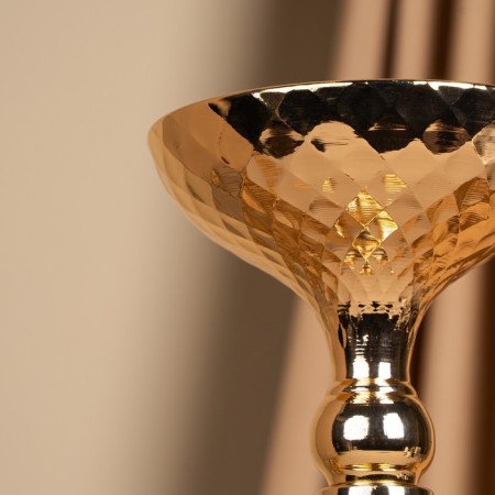 Summary Metal for 1 candle "Richard" Color Gold 12.5 x 12.5 x 44 cm-12