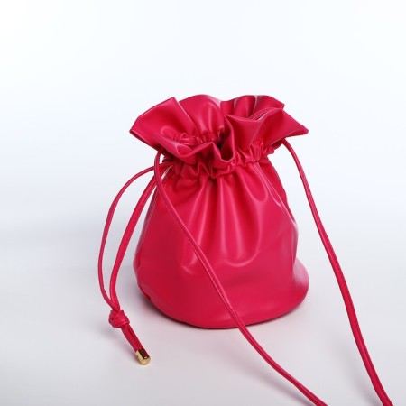 Puff bag, fuchsia color-2