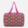 Cosmetic bag on a zipper, with a grid, pink color