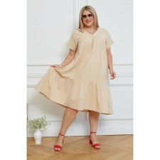 Female dress, size 56, beige color